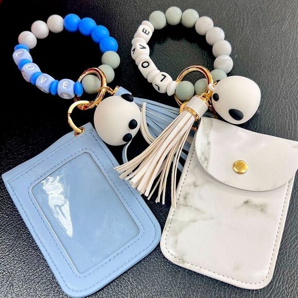 Accessories - Panda love Card holder only in blue left